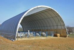 34'Wx60'Lx17'4"H hoop building shelter